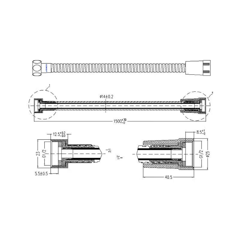 Stainless Steel Braided Shower Hose