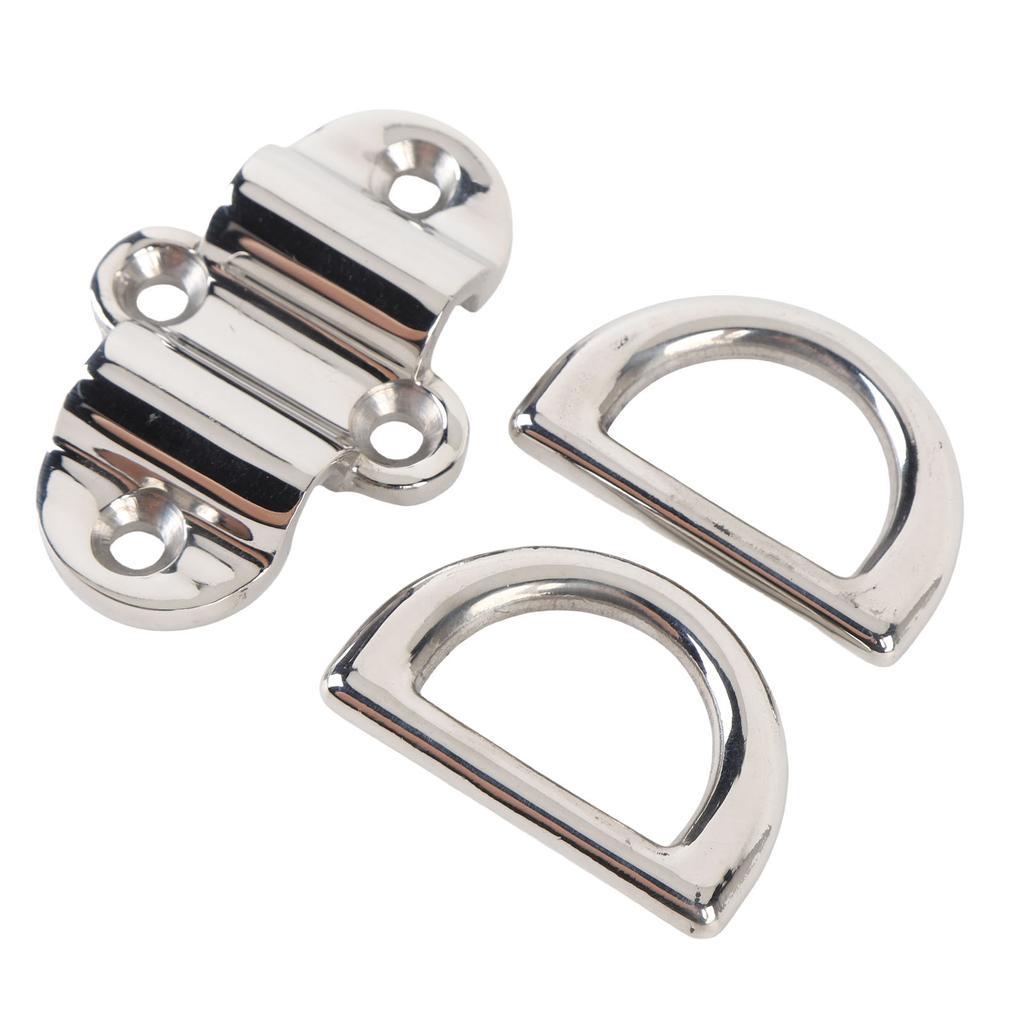 Boat D Type Connector 316 Stainless Steel Strong Load Bearing Multifunctional Boat Ring Connector Hook for Marine Yacht
