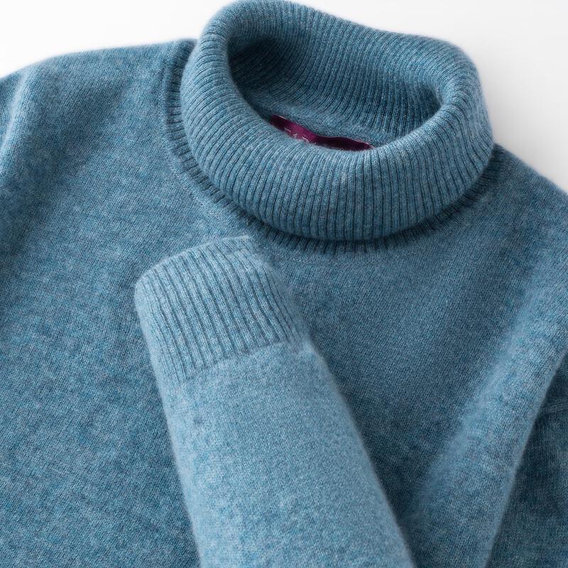 FAPAI Men's Reversible Turtleneck Cashmere Sweater