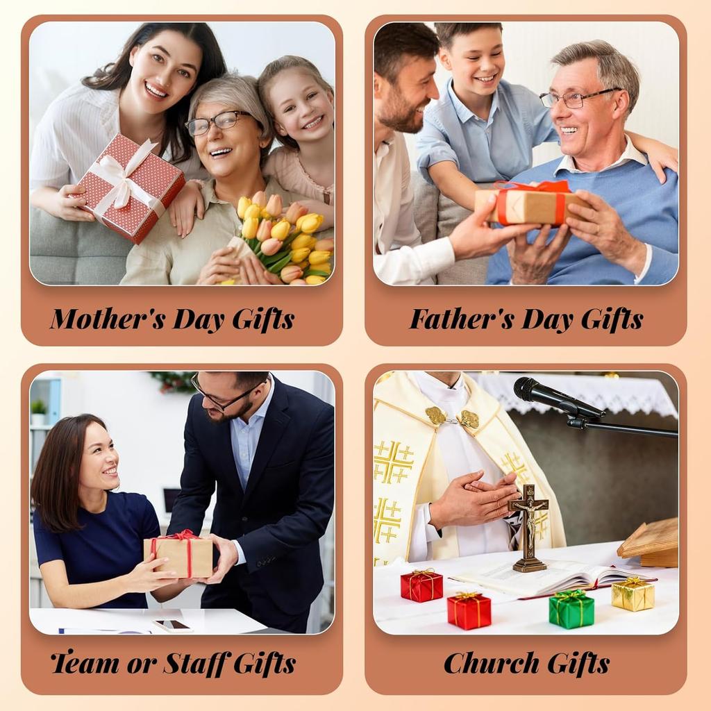8 Pcs Square Pocket Prayer Quilt with Cross ide, Mini Prayer Quilt for Women Pastor Appreciation Father's Day