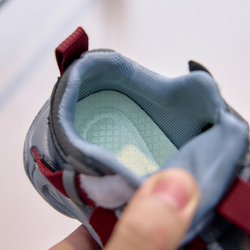 Girls Sports Shoes Autumn New Style Boys Leather Faced Casual Dad Shoes Soft Sole Running Shoes