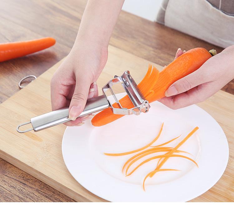 Multifunktionaler Edelstahl Küchenschäler Obst Gemüse Kartoffel Karotte Gurke Reibe Julienne Langlebiger Gemüseschneider