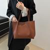 Fashionable Pu Leather Shoulder Tote Bag For Women 2024 New Trendy Handbag Chic Style