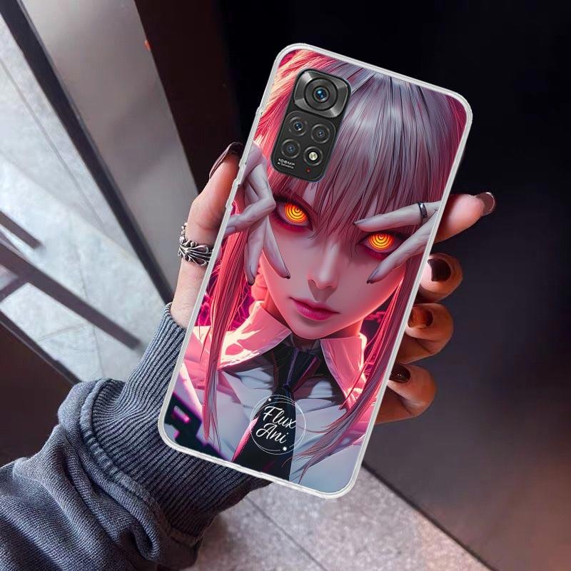

C-Chainsaw Mans Makima Phone Case For Xiaomi Redmi Note 10 11 12 13 14 15 Pro Plus 11S 12S 14S 11T 11E 10S Soft TPU Back Cover R Redmi Note 11E Pro