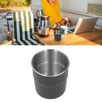 320ml Capacity Stainless Steel Cup Black Drinking Cup Small Size Coffee Mug  Home Use