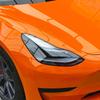Glossy High Brightness Orange Car Vinyl Sticker PET Wrapping Film Decal Auto Body Styling Decoration Accessories Bubble Air Free