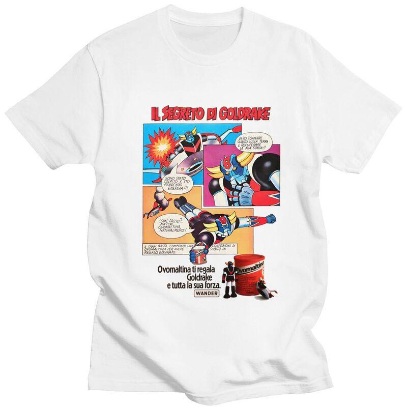 

Custom UFO Robot Goldrake Tshirts for Men Short Sleeve Casual T Shirt Goldorak Grendizer T-shirt Loose Fit Pure Cotton Tee Gi... S разноцветный