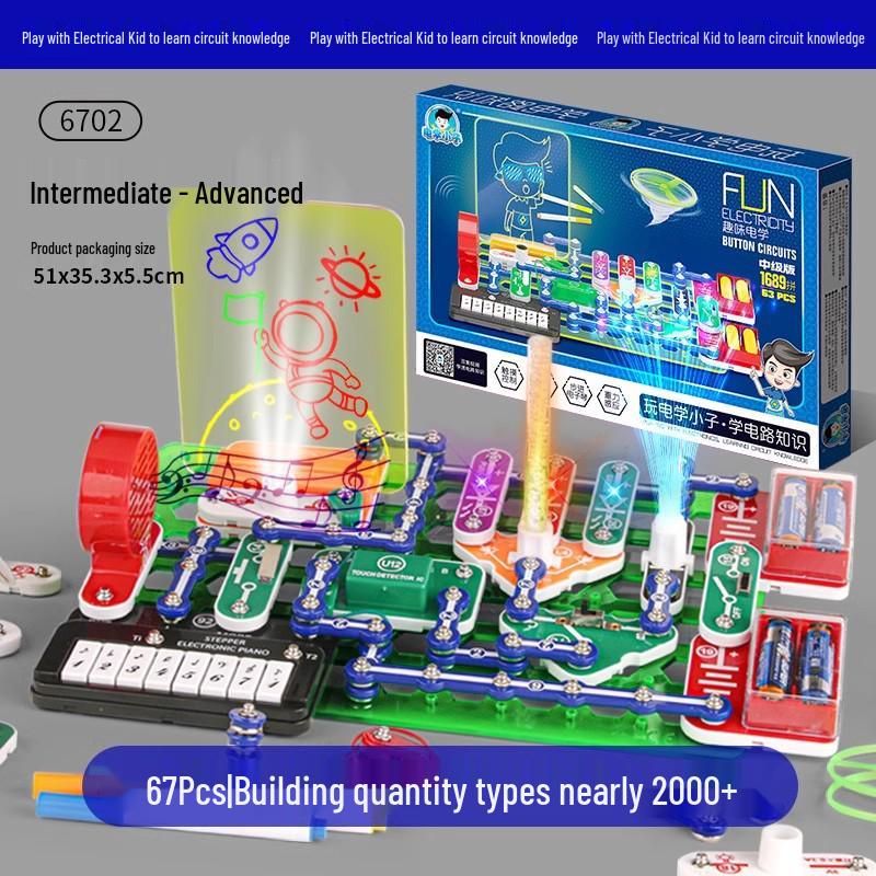Children's Science Experiment Kit: Electronic Building Blocks & Circuit Toy Set