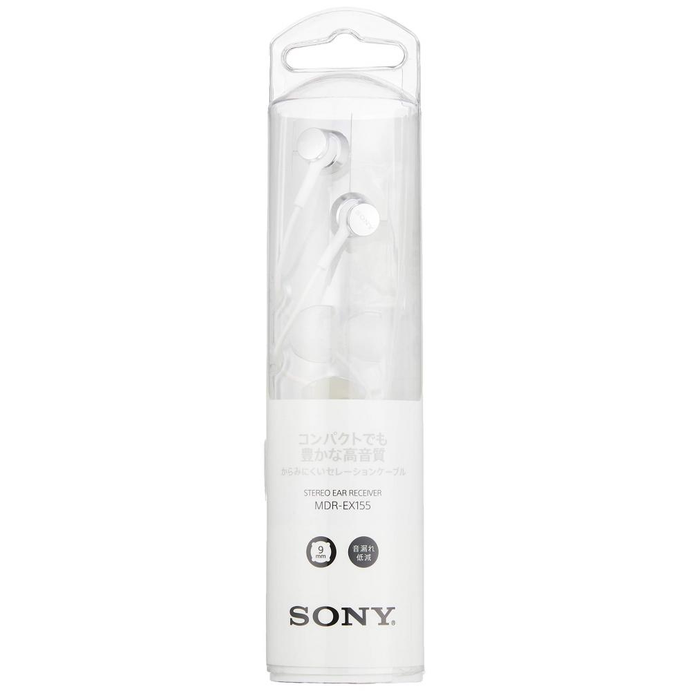 Sony Wired Earphones MDR-EX155: Canal Type White MDR-EX155 W