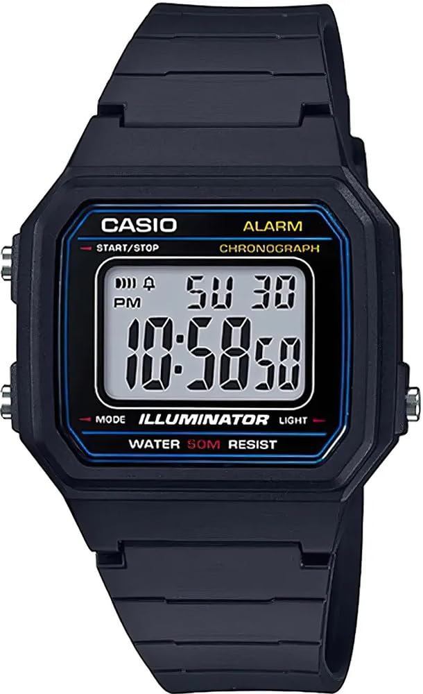 Casio Standard Digital Men's Watch W-217H-1AV Black (Imported)