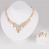 Kształt Naszyjnik Biżuteria Kolczyki Zestaw Kobiety Romb