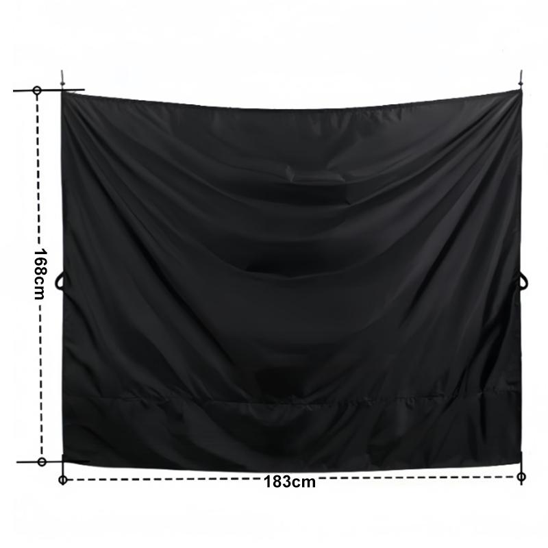 

420D Waterproof Oxford RV Truck Rear Door Shower Curtain With Hooks Fit For Outdoor Shower Curtain Privacy Protection Accessorie