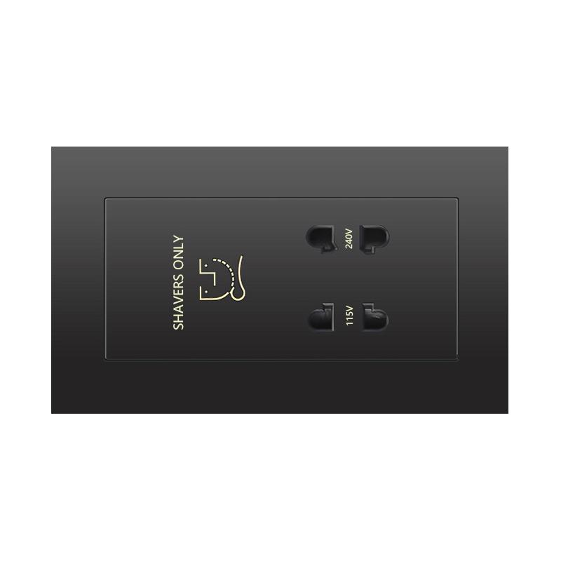 146 UK Standard Hotels Shaver Socket,Wall Bathroom Beard Knife Panel,Beard Shaving Charge Outlet Glass Plastic Stainless Steel