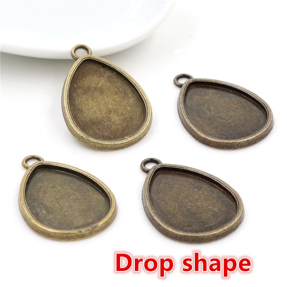 10 pièces 18x25mm Taille intérieure 3 couleurs Style classique Cabochon Camée Base Monture Charms Pendentif Bijouterie