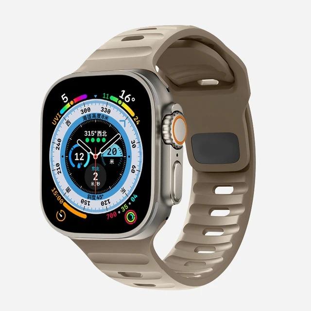 Soft Silicone Strap Compatible with Apple Watch Band 46/49/45/44/42/41/40/38mm,for iWatch Ultra/11/10/9/8/7/6/SE/5/4/3/2/1 Smart Watch Accessories