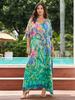 European-American Cotton Tie-Dye Beach Dress: Loose Robe & Bikini Cover-Up