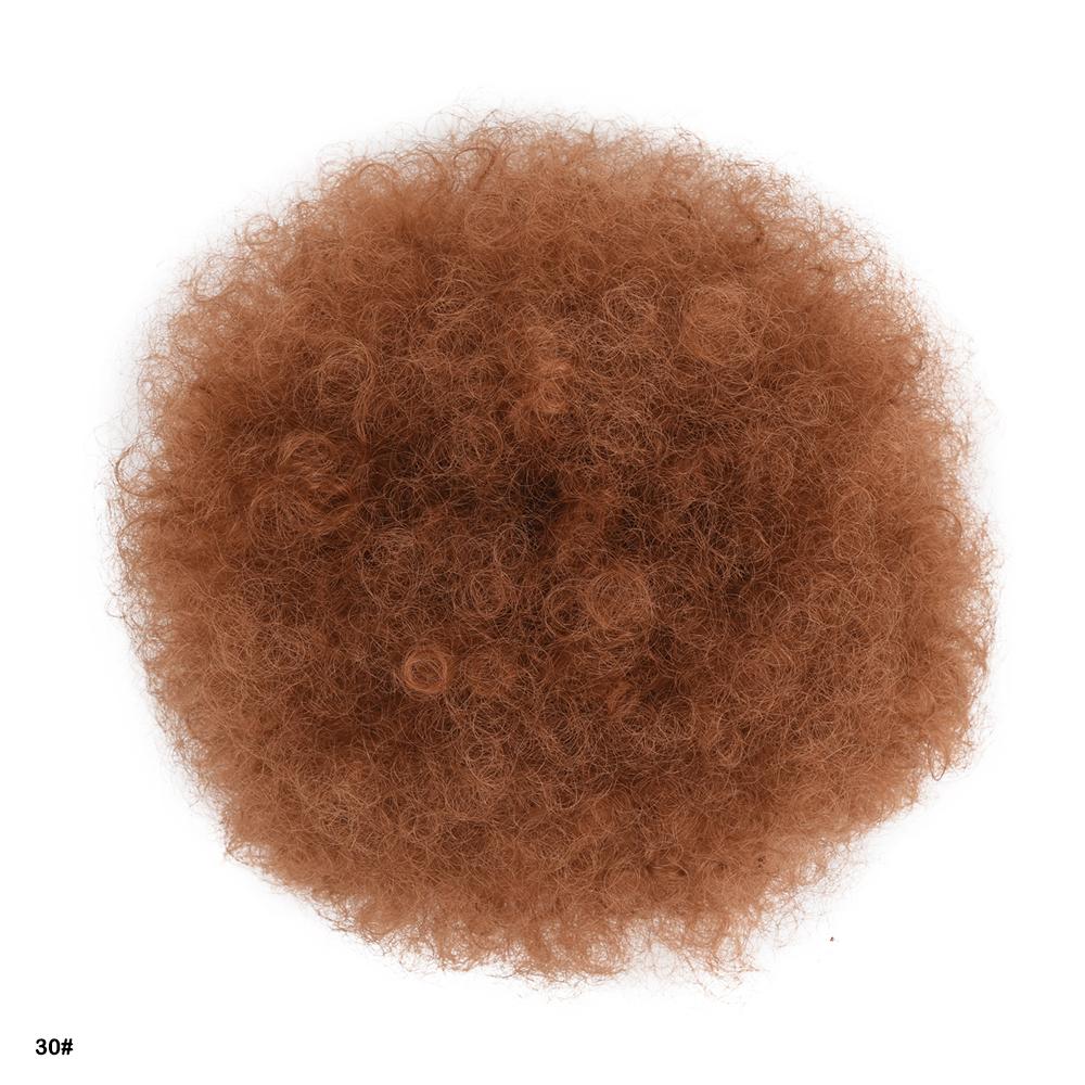 Afro Puff Hair Bun Dreadlock Drawstring Ponytail with Curly Hair Chignon Synthetic Hairpiece Scrunchies for Women
