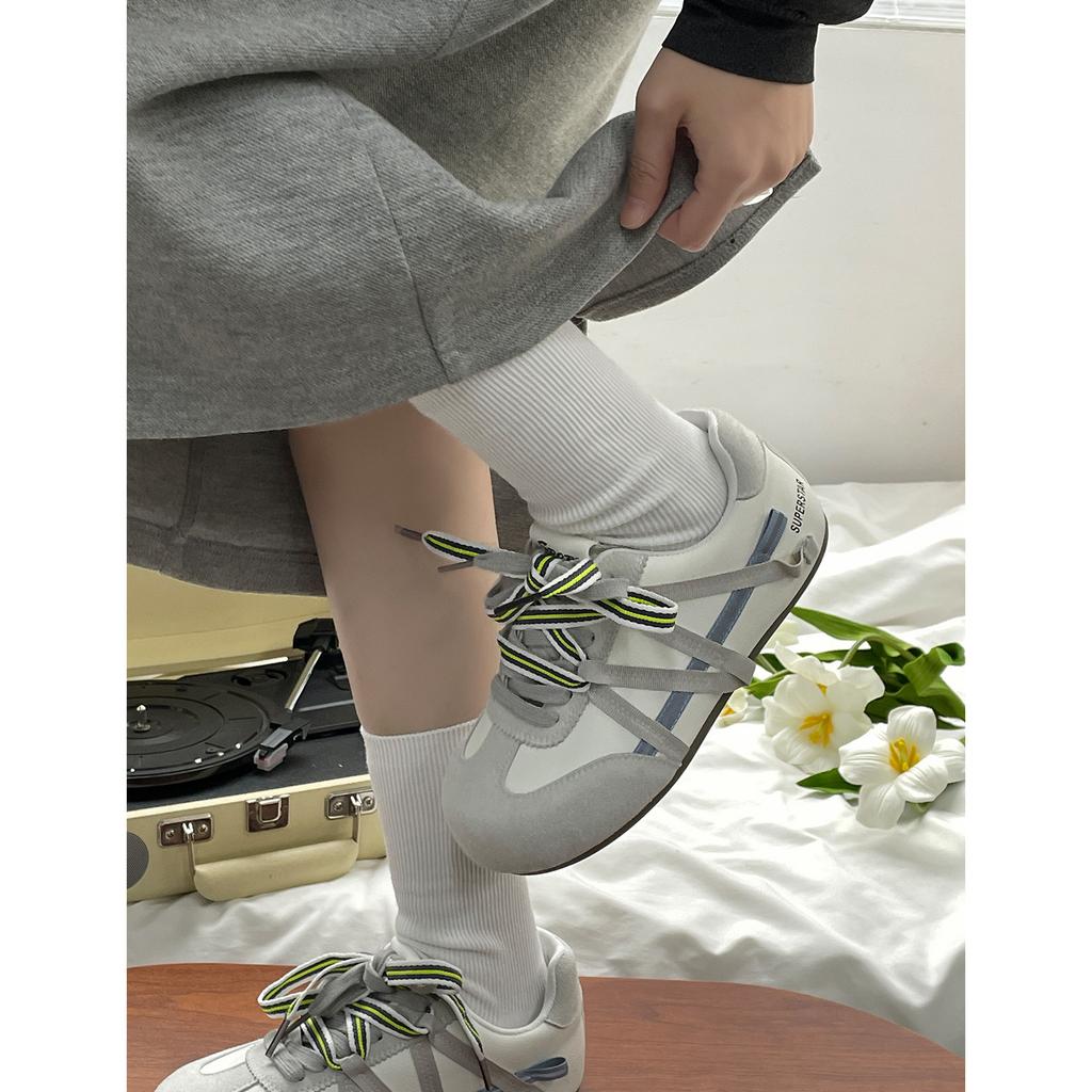 2025 Summer New Retro Versatile Forrest Gump Shoes Women's Breathable Lace-up German Training Shoes Casual Sports Lightweight Thick Soles Ins
