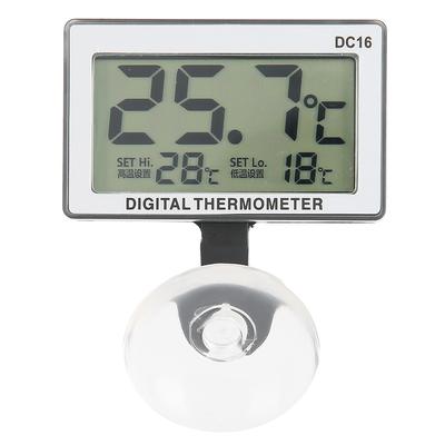 DC16 Suction Cup Aquarium Thermometer Submersible Fish Tanks Mini Alarm Temperature Meter