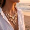 Bohemian Starfish & Shell Necklace Set: Beach Style Jewelry for Women