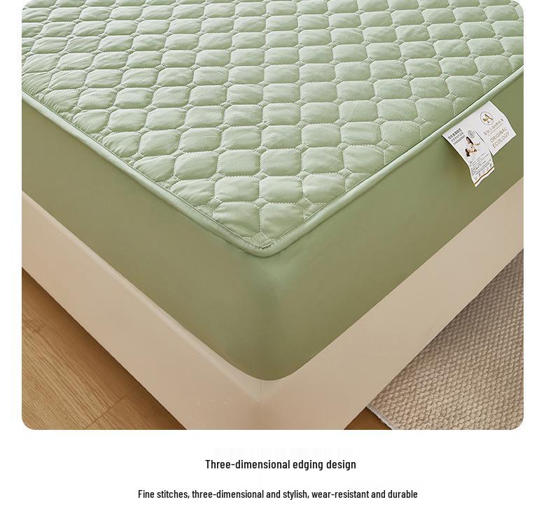 Class A Waterproof Quilted Mattress Protector - Dustproof, Skin-Friendly, Single/Double Bed Cover.