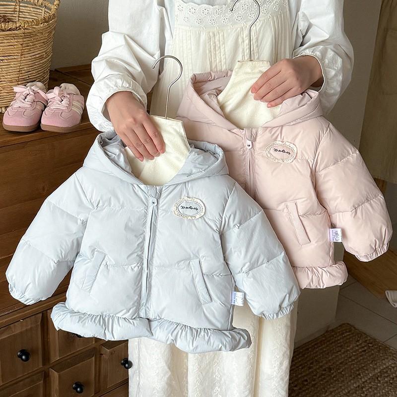 Toddler Girl Winter Down Jacket 2026 Baby Warm Princess Coat A Class Blue Pink