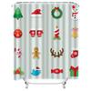 Tu Christmas Shower Curtain Festive Holiday Decor Bathroom Set Waterproof Farmhouse Style Modern Pattern Home Decoration Backdro