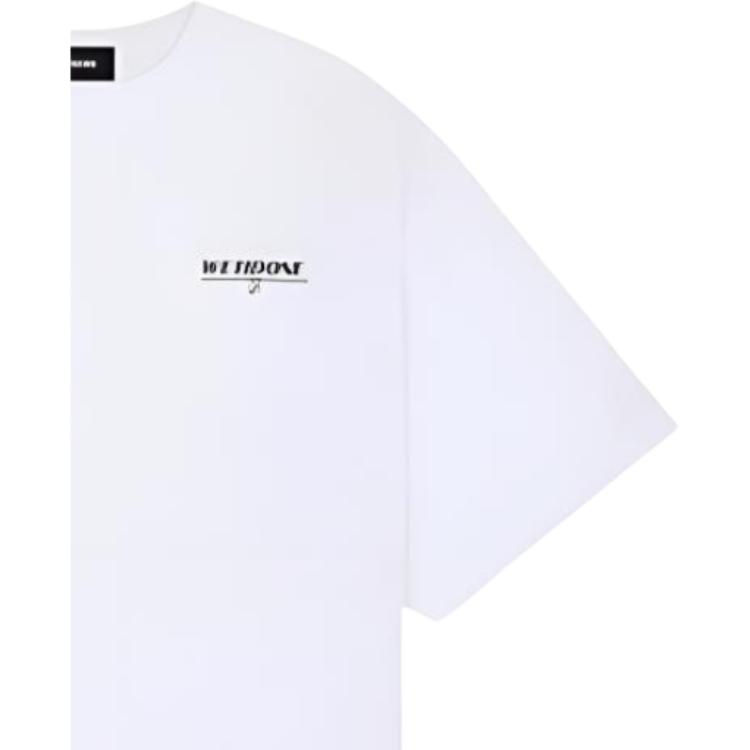 WE11DONE Comfortable Minimalist Logo Letter Round Neck Short Sleeve T-Shirt Unisex Tops WD-TT1-26-920-U-WH