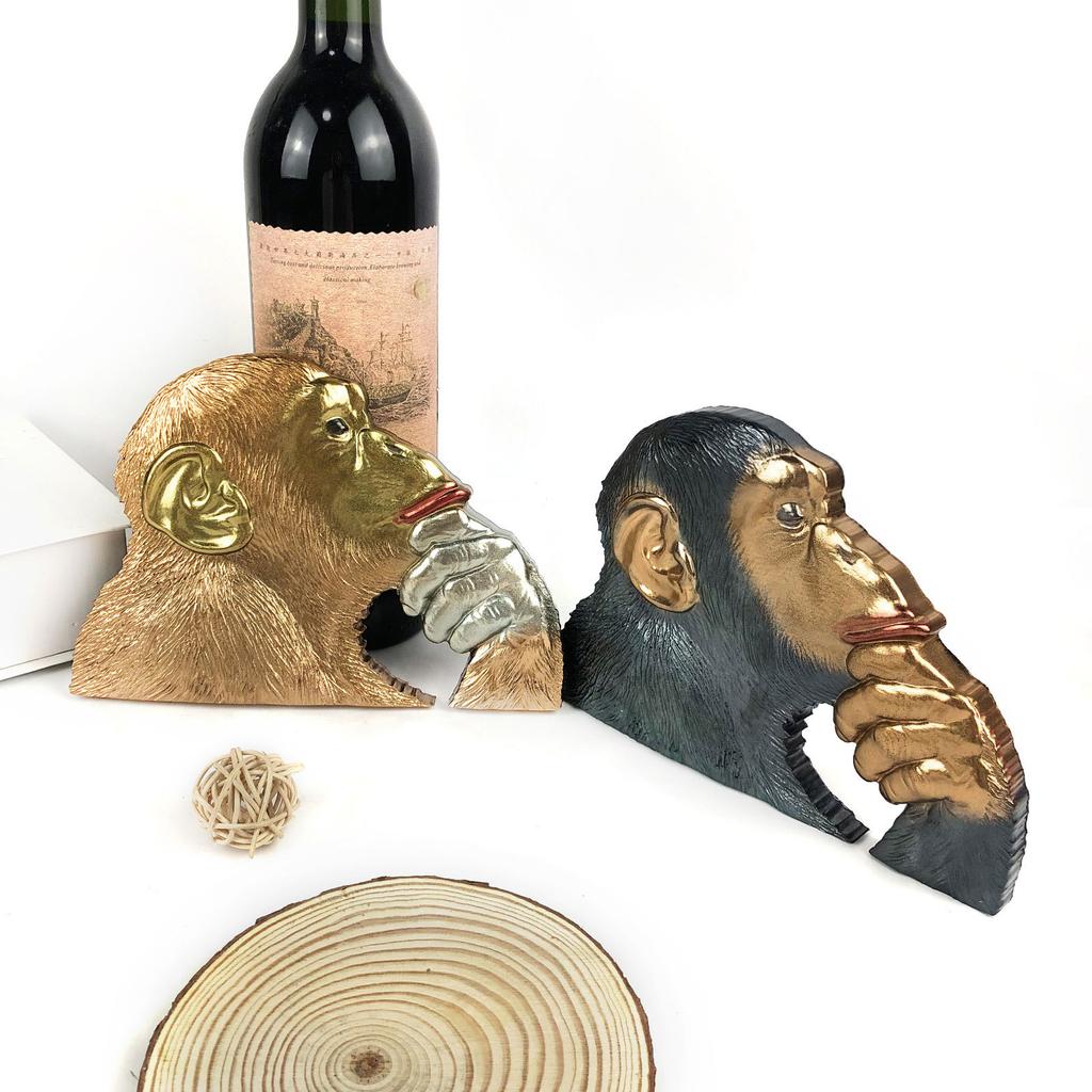 Pondering Monkey Silicone Resin Mold Intricate Sculpture for DIY Art Project and Home Decorations Unique Crafts
