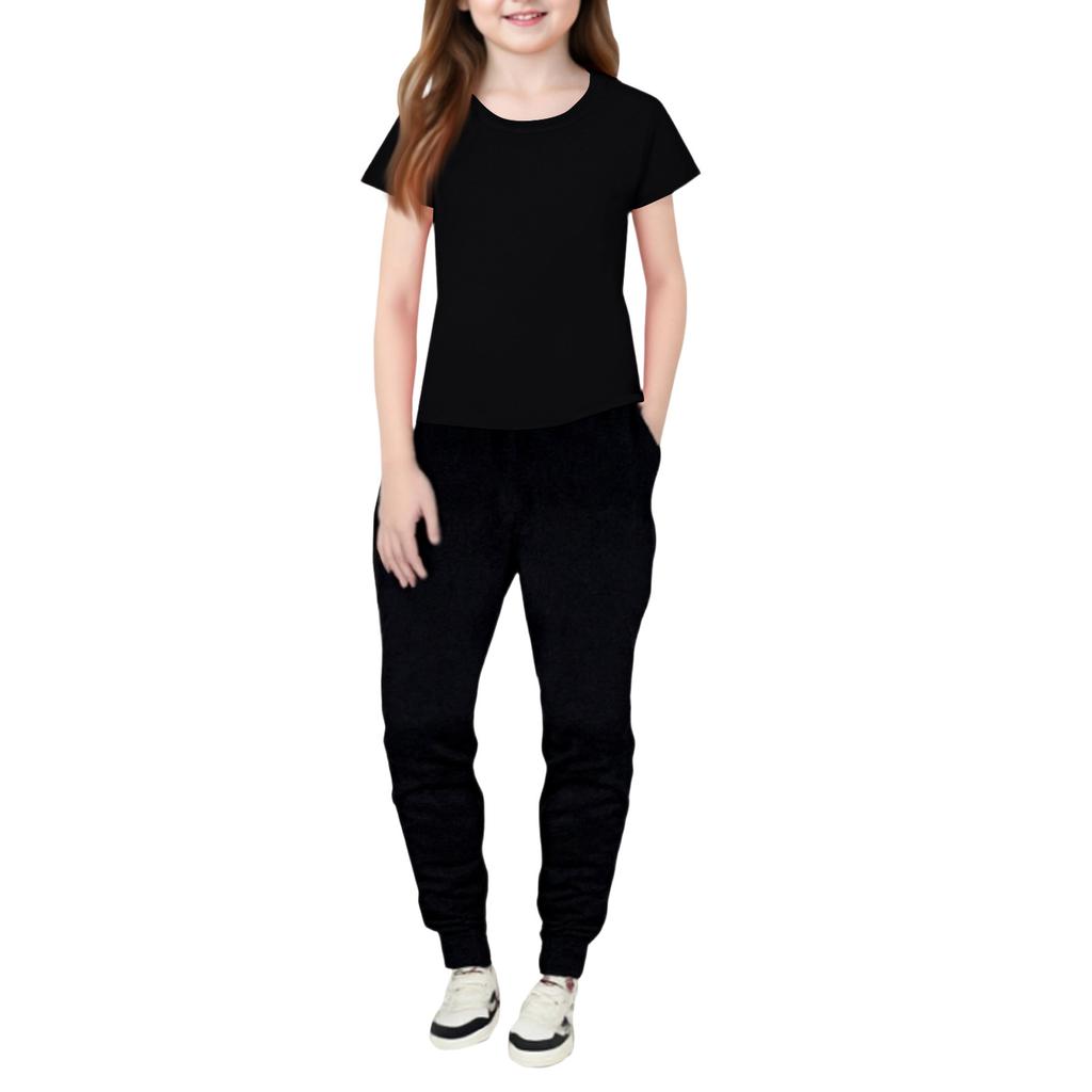 Girls' 2,Piece Set , Short Sleeve Tee & Pants Outfit