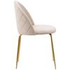 Fargo Gold Velvet Beige Velour Chair