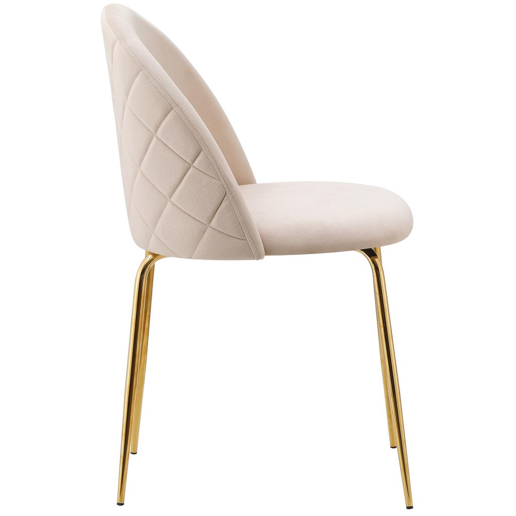 Fargo Gold Velvet Beige Velour Chair