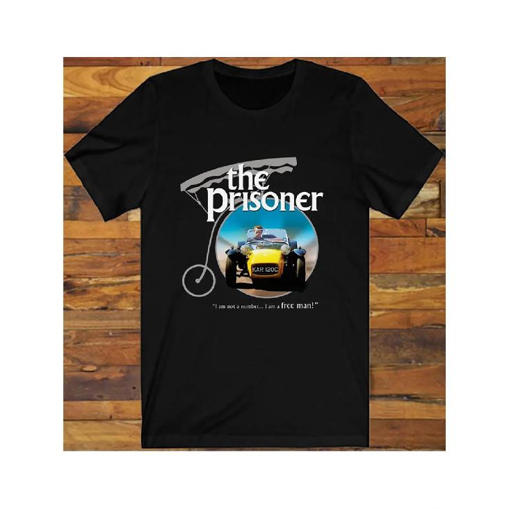 T-shirt da uomo The Prisoner Serie TV - Iconico Design Numero 6 e Slogan "Non sono un numero", Maglietta da Collezione Retrò Anni '60 Adatta ai Fan, Iconica