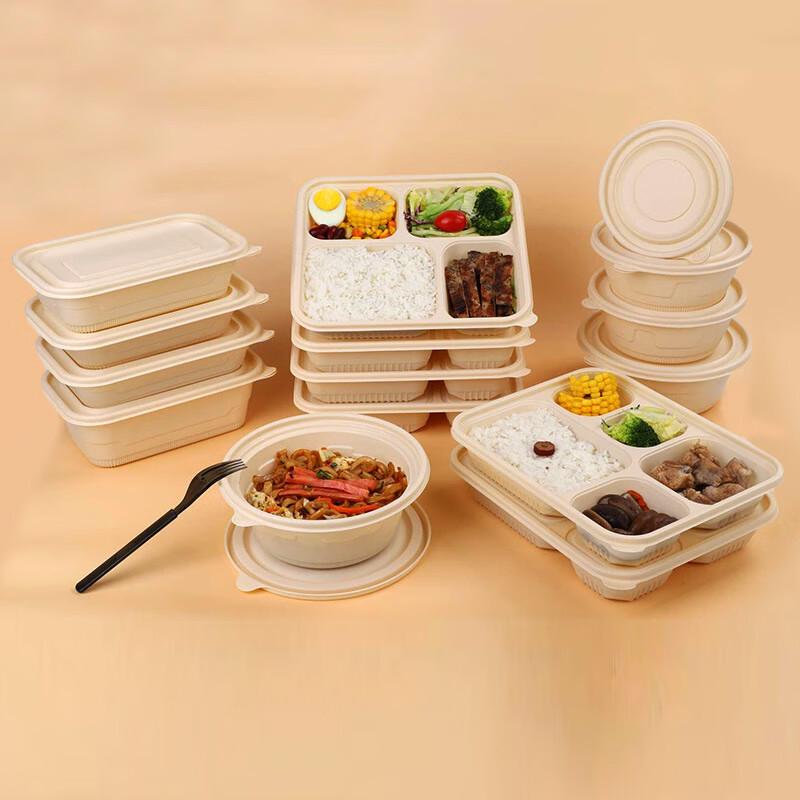 Verstärkte Einweg-Essensbox aus Maisstärke