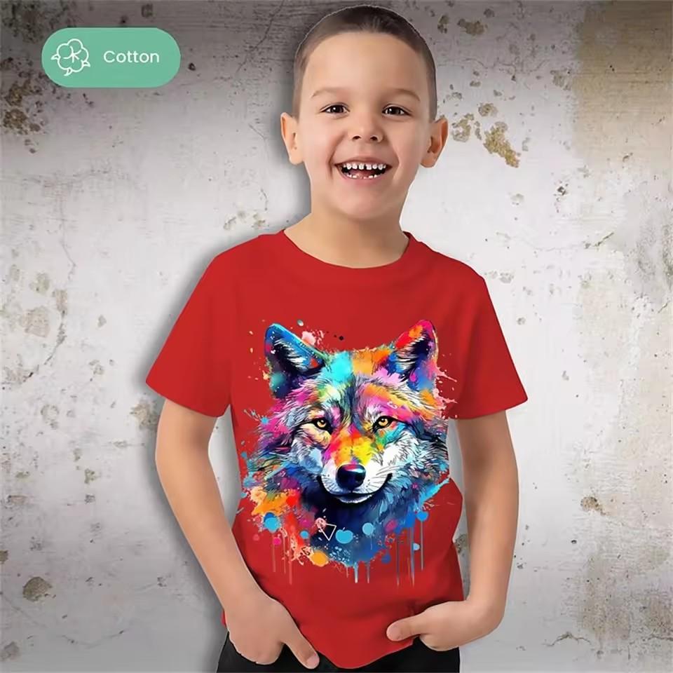Top cu desene animate pentru copii, tricou imprimat 3D de vară, tricou pentru băieți, ocazional, cu mânecă scurtă, cu gâtul O, pentru fete