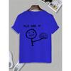 PLZ USE IT Brain Cartoon Printed Men's T-Shirt Crew Neck Fun Short Sleeve TShirt Graphic Unisex Cotton Tshirts Casual Summer Top