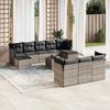 VidaXL Garden Lounge Set with Cushions 11 Pcs, Sofas with Adjustable Feet, Outdoor Furniture Set Patio Terrace, 3250181