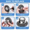 2Pcs Stainless Steel Scrubber with 4 Replacement Wire Pads, Stainless Steel Scourers with Handle for Cleaning Dishes, Stock Pots, Pans, Griddles,