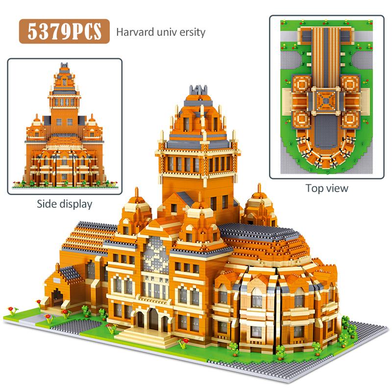 5379PCS City Mini World Famous School Series Architecture Model Building Blocks Educational Bricks Toys for Children Gifts