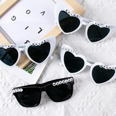 Just Married Sonnenbrillen Hochzeitsdekoration Bräutigam/Trauzeuge/Team Braut/zukünftige Braut Brillen Junggesellinnenabschied Junggesellenabschied Zubehör