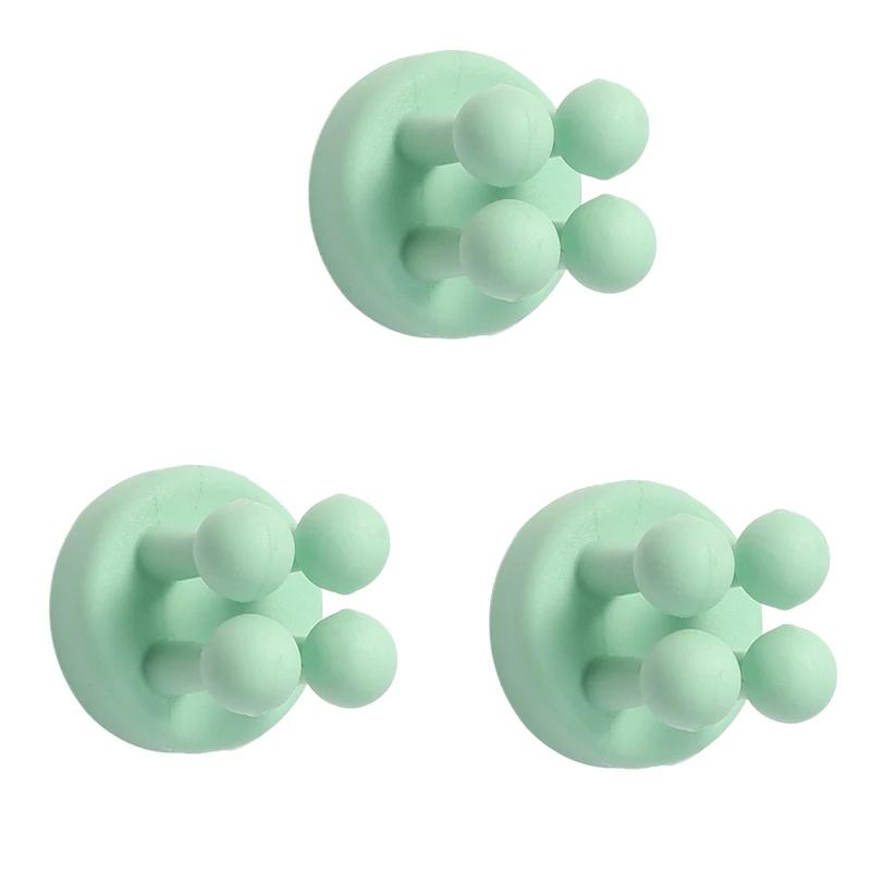 

3 шт. клейкие силиконовые держатели для зубных щеток настенные подвесные полотенца ключи кабели и шнуры организация кухни и ванной комнаты