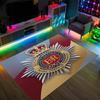 Royal Engineers A.F.C Design Crystal Velvet Carpet Cozy Non?Slip Printed Rug For Bedroom Living Room Entrance
