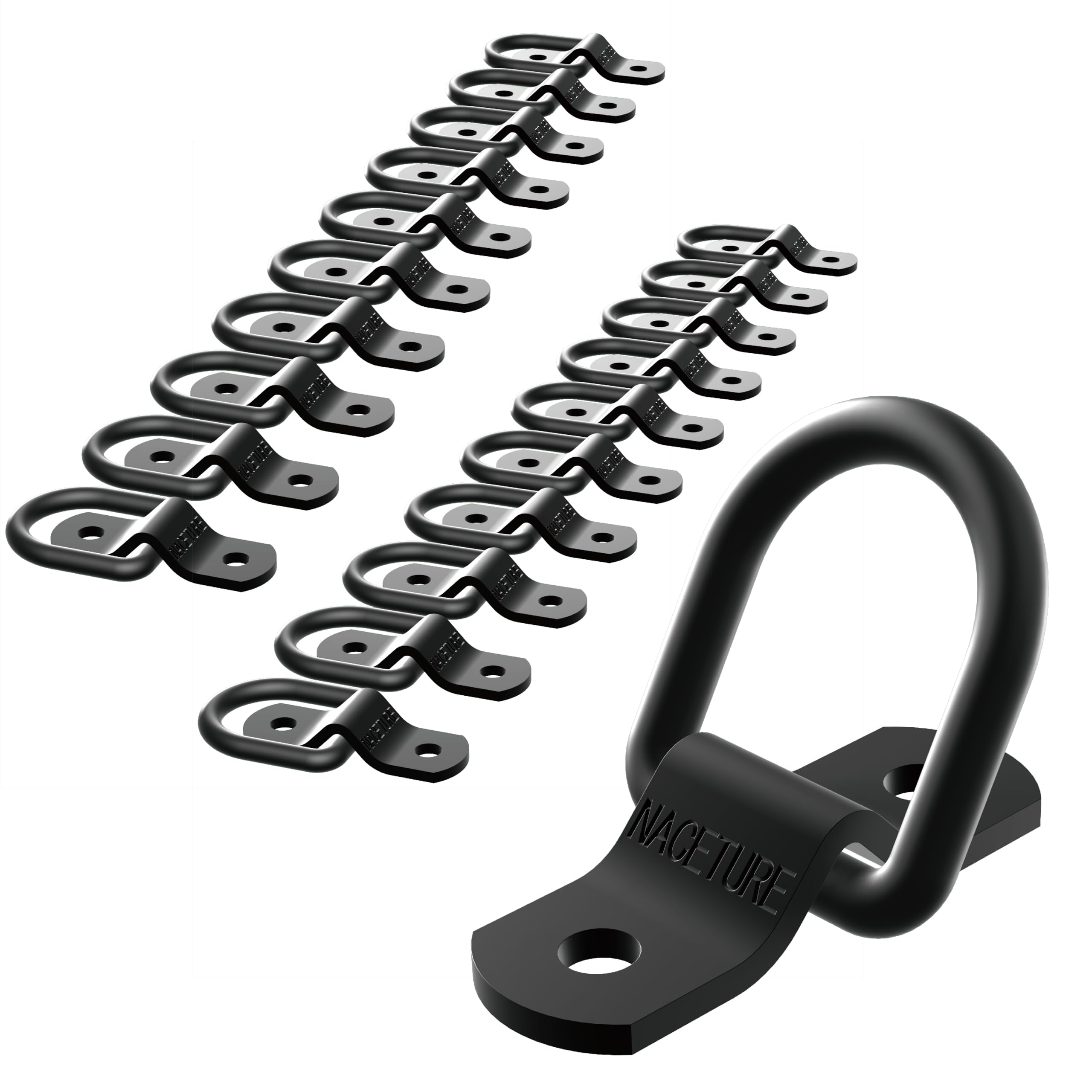 

Heavy Duty Steel Motorcycle Anchor Hooks Dirt Bike Strap Ring Accessories for and Truck Beds 20-Pack Tie-Down - Tie-Down Trucks, Campers, Trailers,