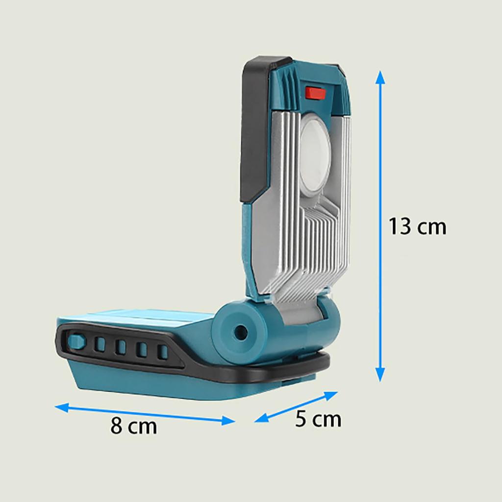 Rechargeable LED Work Light for Makita BL1815 Cordless Outdoor Light 14.4V BL1415/18V Tools, Li-ion Battery,