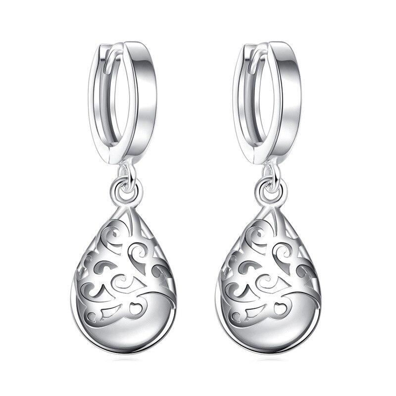 Orecchini a bottone da donna alla moda con fiore in pietra opale in argento sterling 925 gioielli originali per donne antiallergici