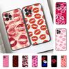 Sexy Girl Red Lips Kiss Phone Case For iPhone 15 14 11 12 13 Mini Pro XS Max Cover 6 7 8 Plus X XR SE 2020 Funda Shell
