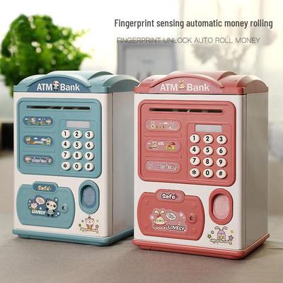 Children's Electronic Safe Toy with Fingerprint Unlock and Rolling Money Feature