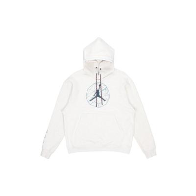 Casual Sport Hoodie With Drawstring Men Tops White DC9728-141