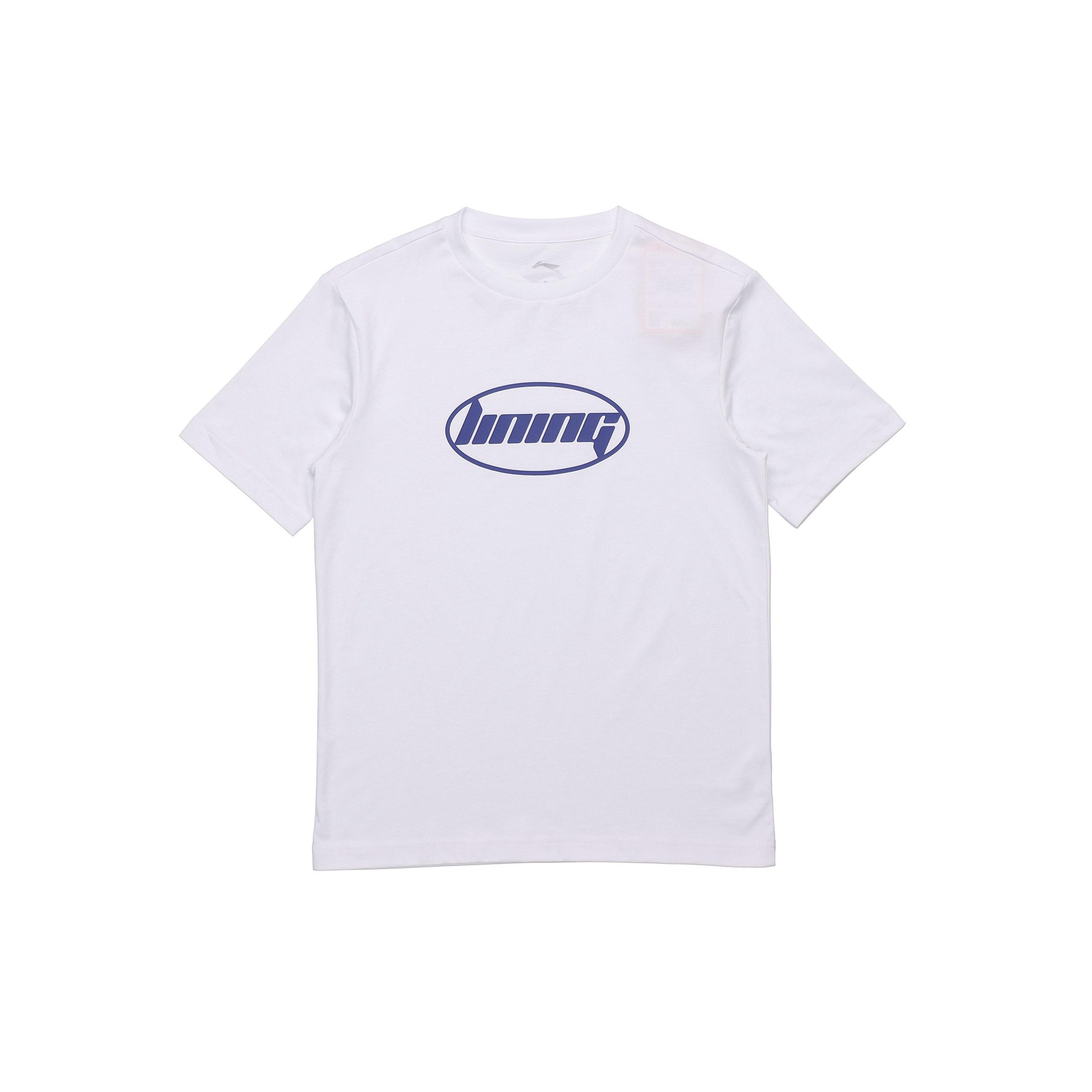 Li-Ning Logo T-shirt  White Blue  Men s AHSQ412-1 XXL