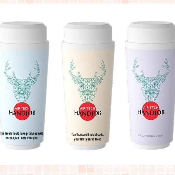 Men's Mobile Phone-Compatible Milk Tea Cup Mold - Adult Fun Masturbation Toy with Mouth & Vagina Design